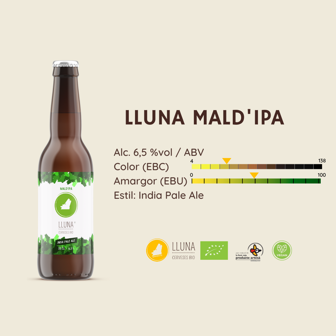 CERVEZA LLUNA IPA MALD'IPA - CERVESES LLUNA