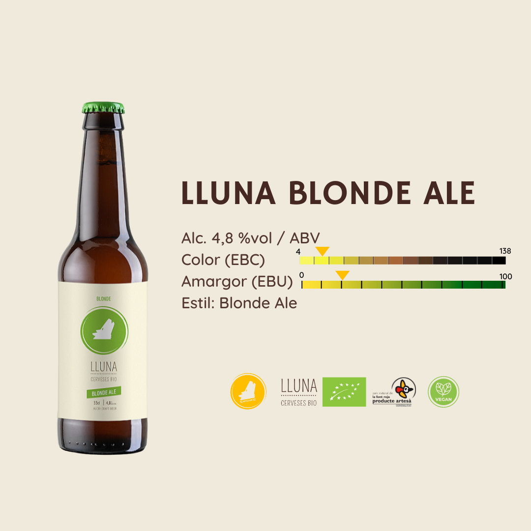 Cerveza Lluna BLONDE ALE BIO 33 CL - CERVESES LLUNA