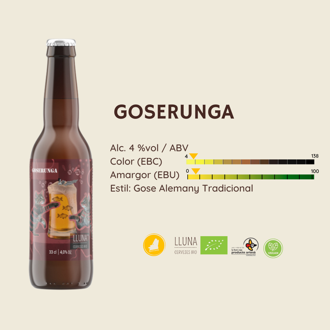 CERVEZA LLUNA - GOSERUNGA 33 CL - CERVESES LLUNA BIO